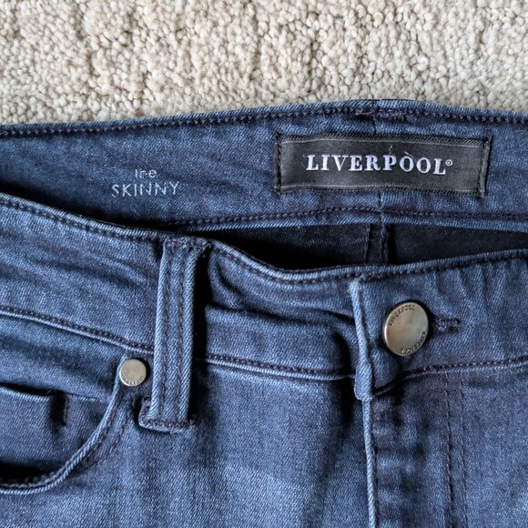 Liverpool The Skinny Jeans Women Sz 10/30 Dark Blue Stretch Denim - Picture 3 of 10